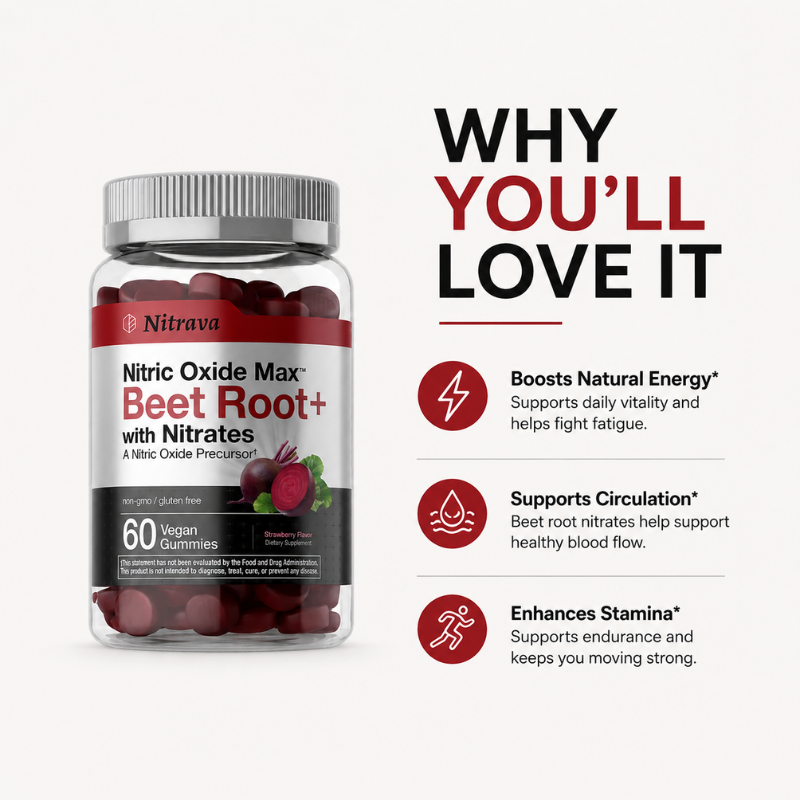 Nitrava Nitric Oxide Beet Root Gummies